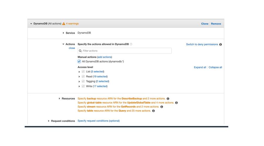 search for amazon dynamodb service