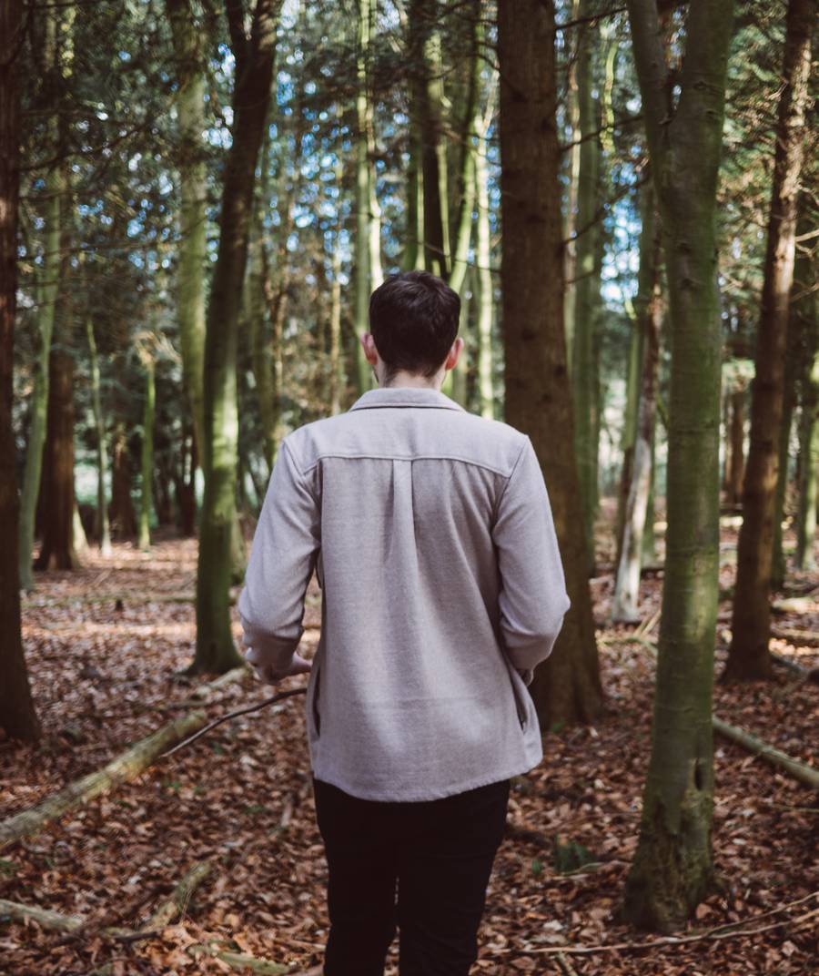 man in forest